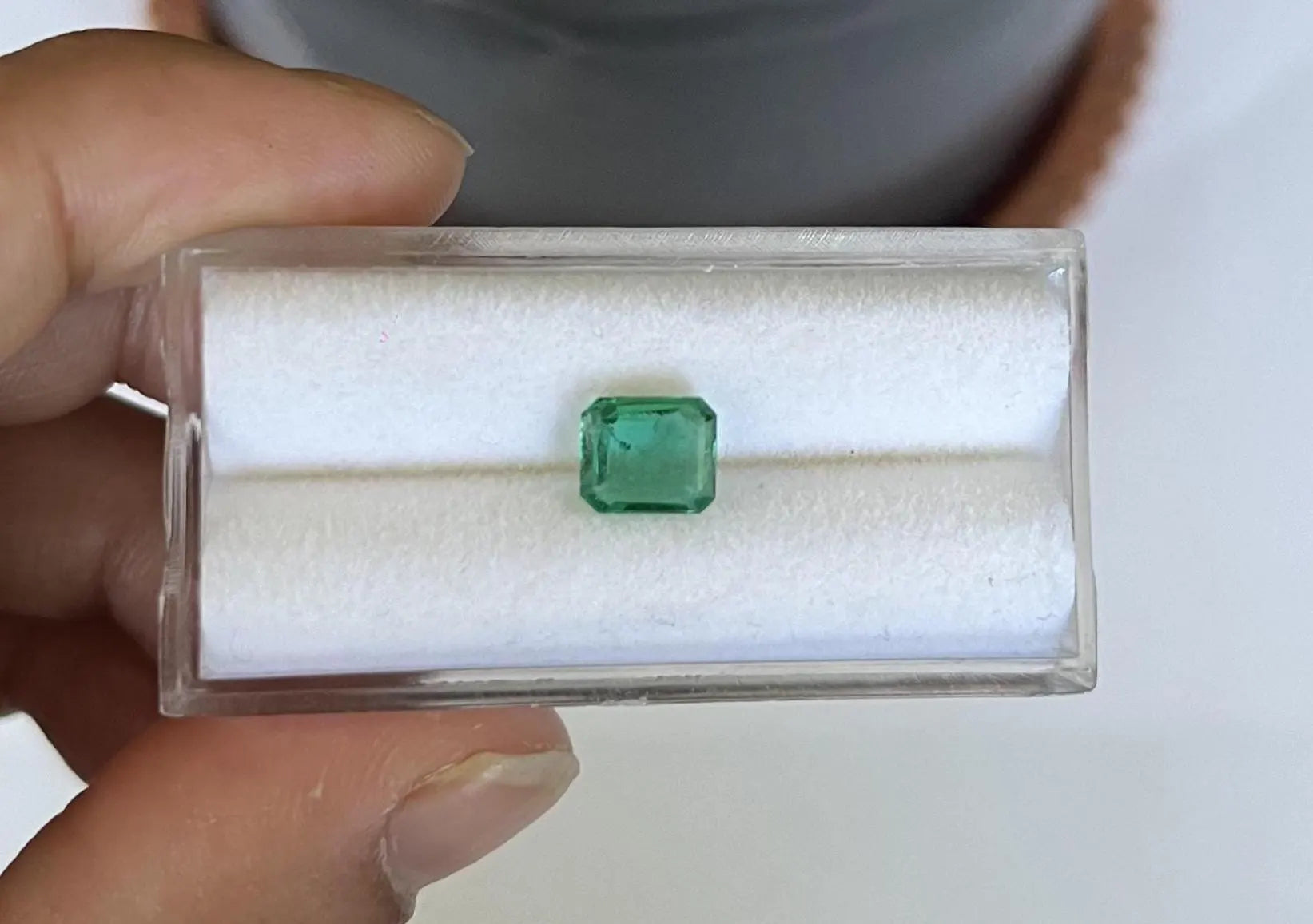 Natural Zambian Faceted Emerald  7.04x6.13x3.23 mm Single Piece Approximately 1.20 Carat (GTG-EM-25)