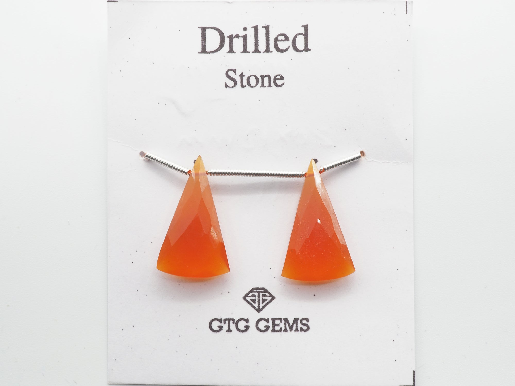 Natural Faceted Carnelian Drilled 20x12mm Approximately 11.50 Carat