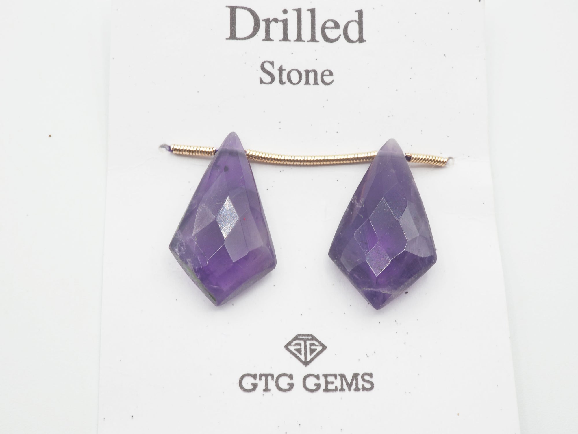 Drilled faceted Amethyst 23x13mm Approximately 19 Carat