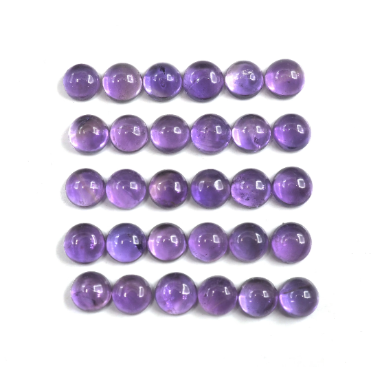 Amethyst Cabs Round 4mm Approximately 7.80 Carat