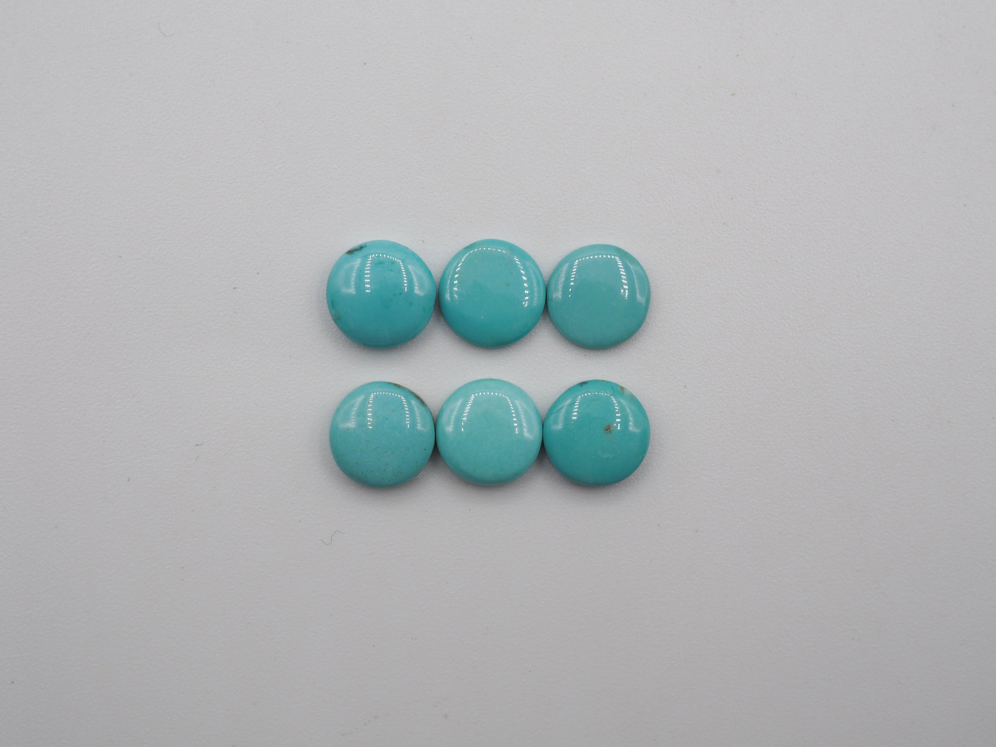 Natural Blue Turquoise Cabs 7mm Approximately 6 Carat