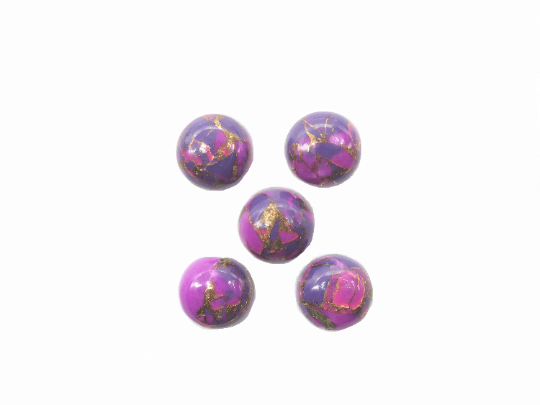 Purple Copper Turquoise Cabs 8mm Approximately 7.73 Carat