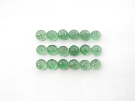 Green Aventurine Cabs 5mm Approximately 13.08 Carat