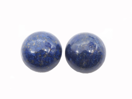 Lapis Cabs Round 16mm Approximately 26.98 Carat , 2 pieces