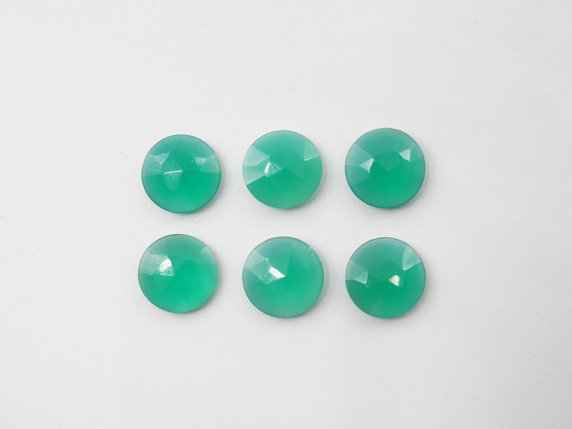 Rose Cut Green Onyx Round 8mm Approximately 6.63 Carat