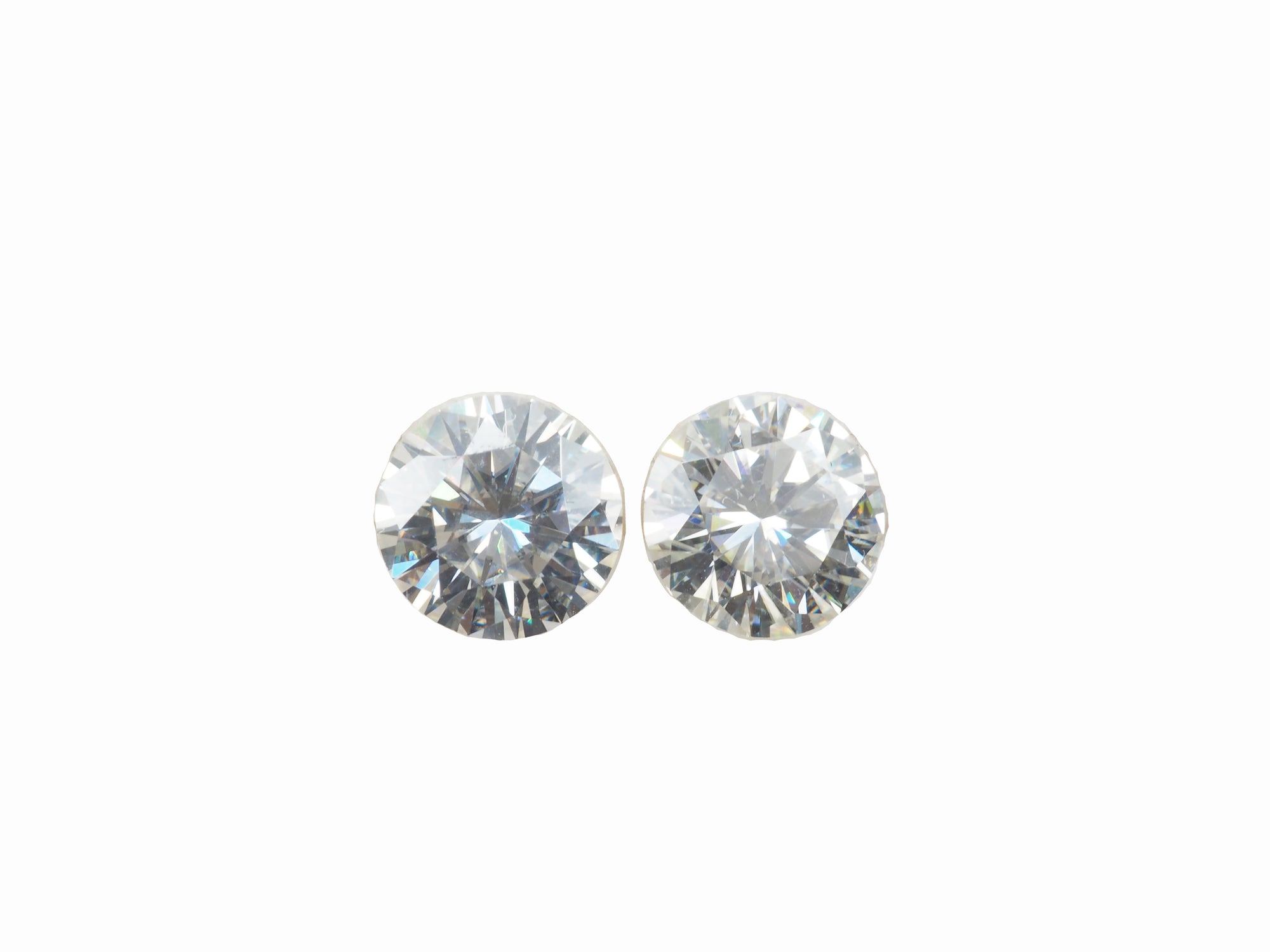 Moissanite Round Shape 7.8mm Matching Pair Approximately 2.87 Carat