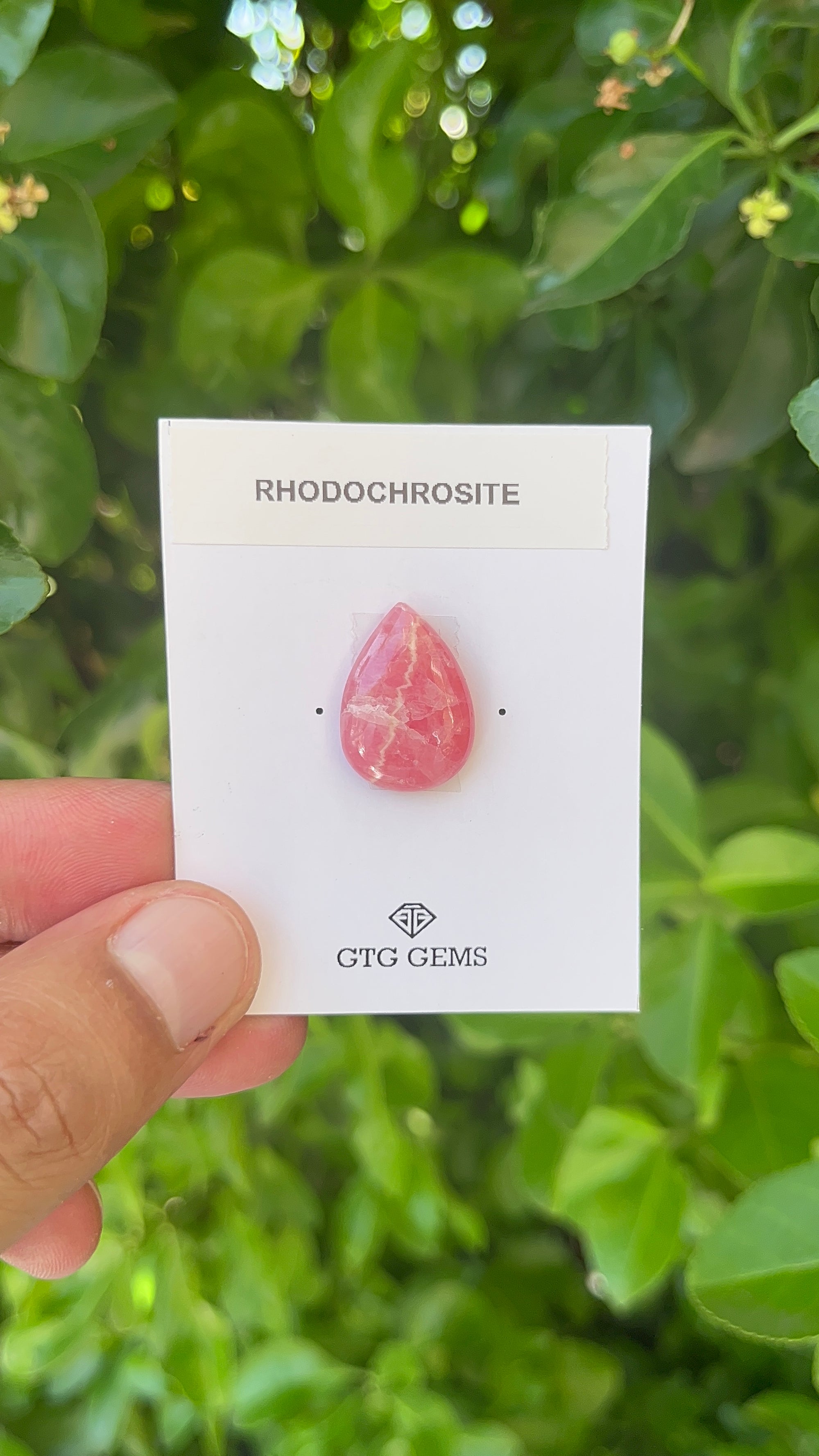 Rhodochrosite Cabochon, Rhodochrosite 20x14 mm, Approximately 14.24 carat (GTG-RCH-58)