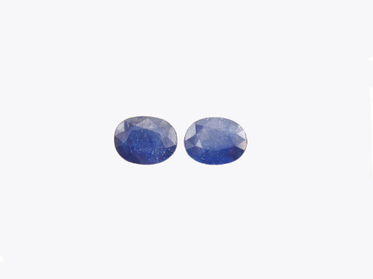 Blue Sapphire Oval Shape 8x6 mm Matching Pair Approximately 2.97 Carat