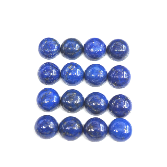 Lapis Cabs Round 6 mm Approximately 14.50 Carat, 16 Pieces