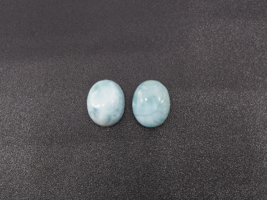 Larimar Oval Cabs 10x8mm Approximately 4.63 Carat
