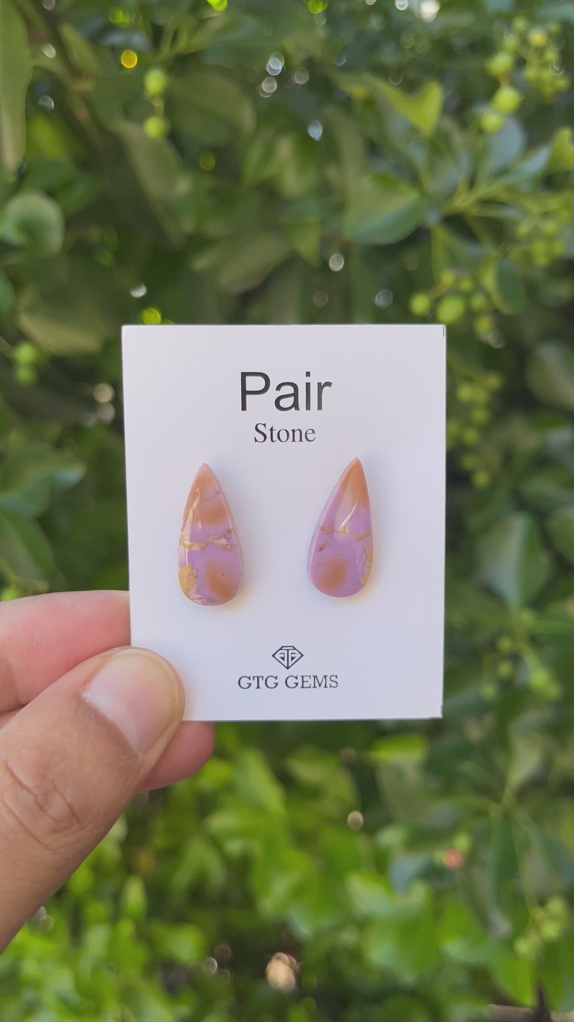 Phosphosiderite Matching Cabochon 23x10 mm, Approximately 13.5 Carat (GTG-MPC-10)