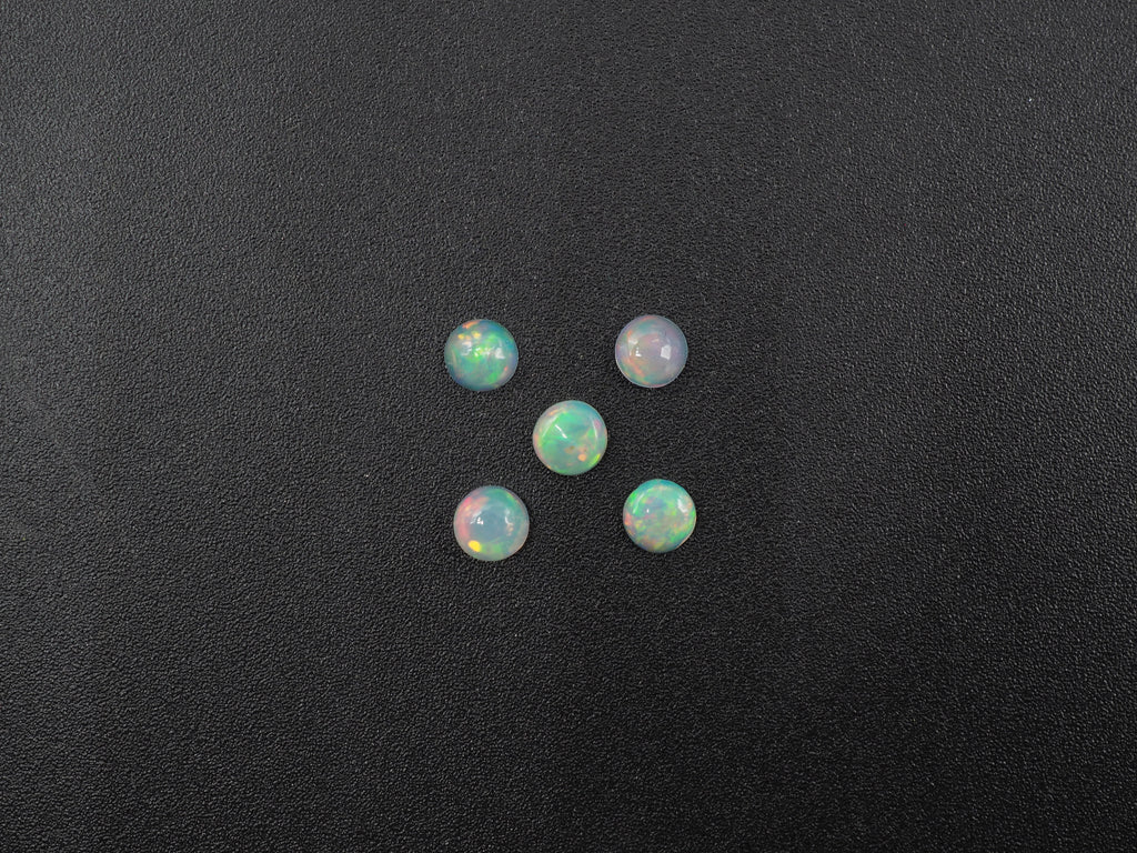 Ethiopian Round Opal Cabs 4.2 mm Approximately 0.86 Carat (GTG-OP-189)