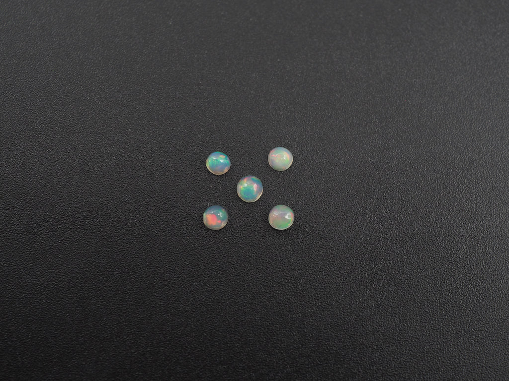 Ethiopian Round Opal Cabs 3 mm Approximately 0.53 Carat (GTG-OP-193)