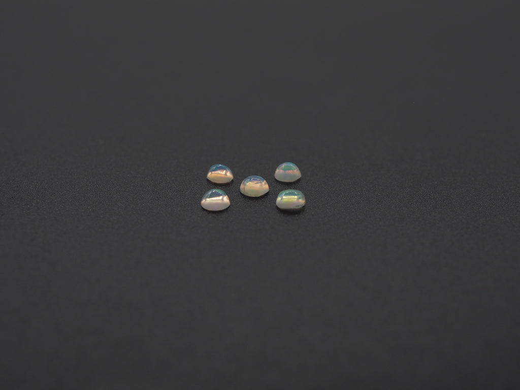 Ethiopian Round Opal Cabs 3 mm Approximately 0.53 Carat (GTG-OP-193)