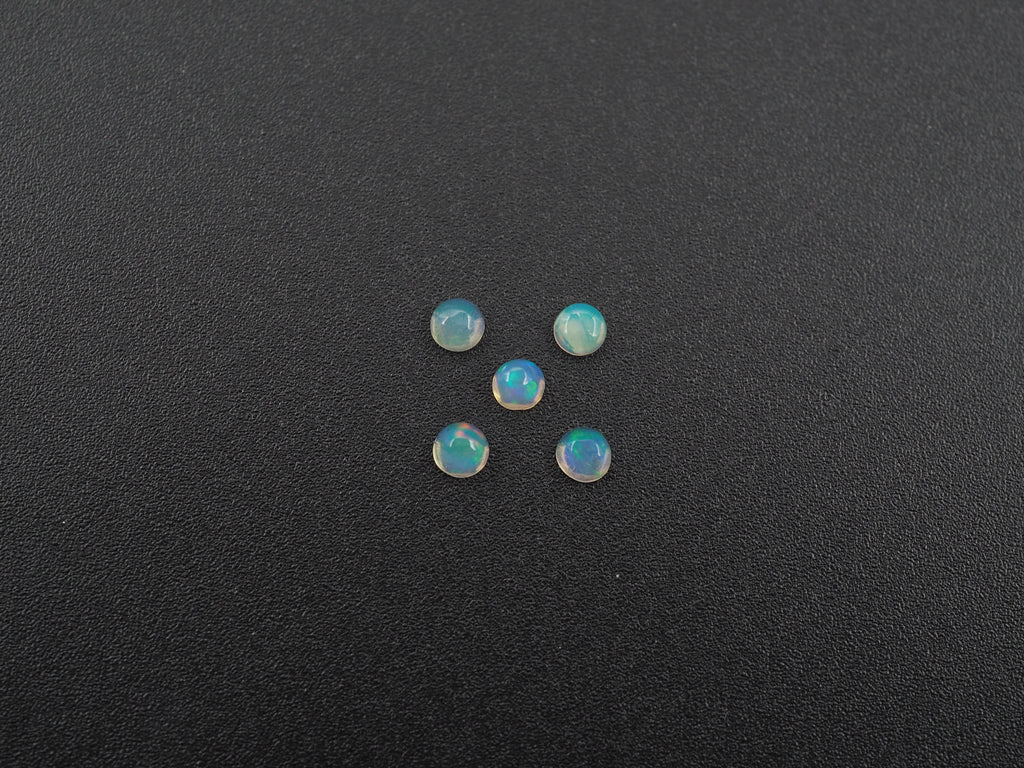 Ethiopian Round Opal Cabs 3 mm Approximately 0.53 Carat (GTG-OP-192)