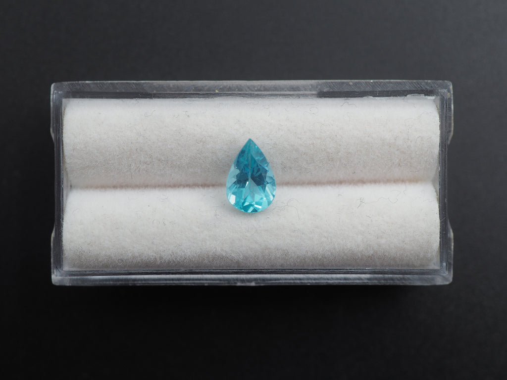 Natural Blue Apatite 8.8x5.9 mm Faceted Gemstone
