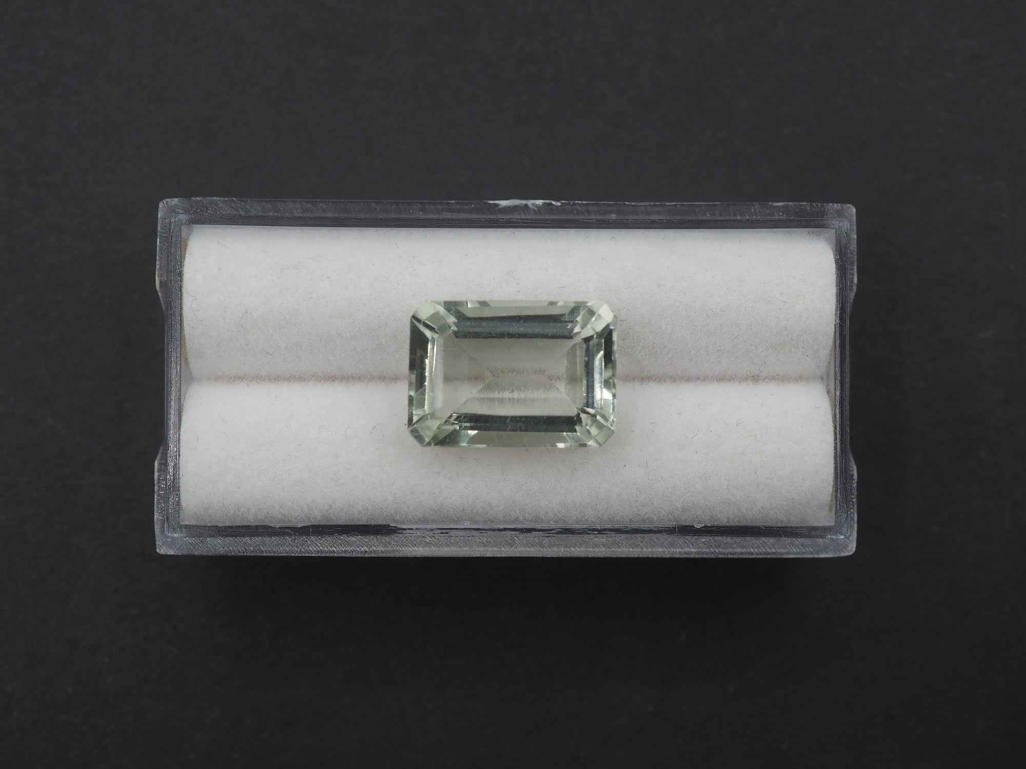Green Amethyst Faceted 14.1x10 mm  Single Piece Approximately 7.23 Carat   (GTG-GAM-3)