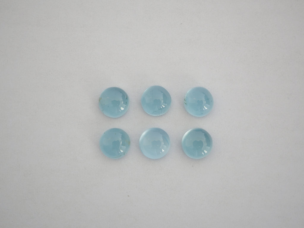 Aquamarine Cabochon 6 mm