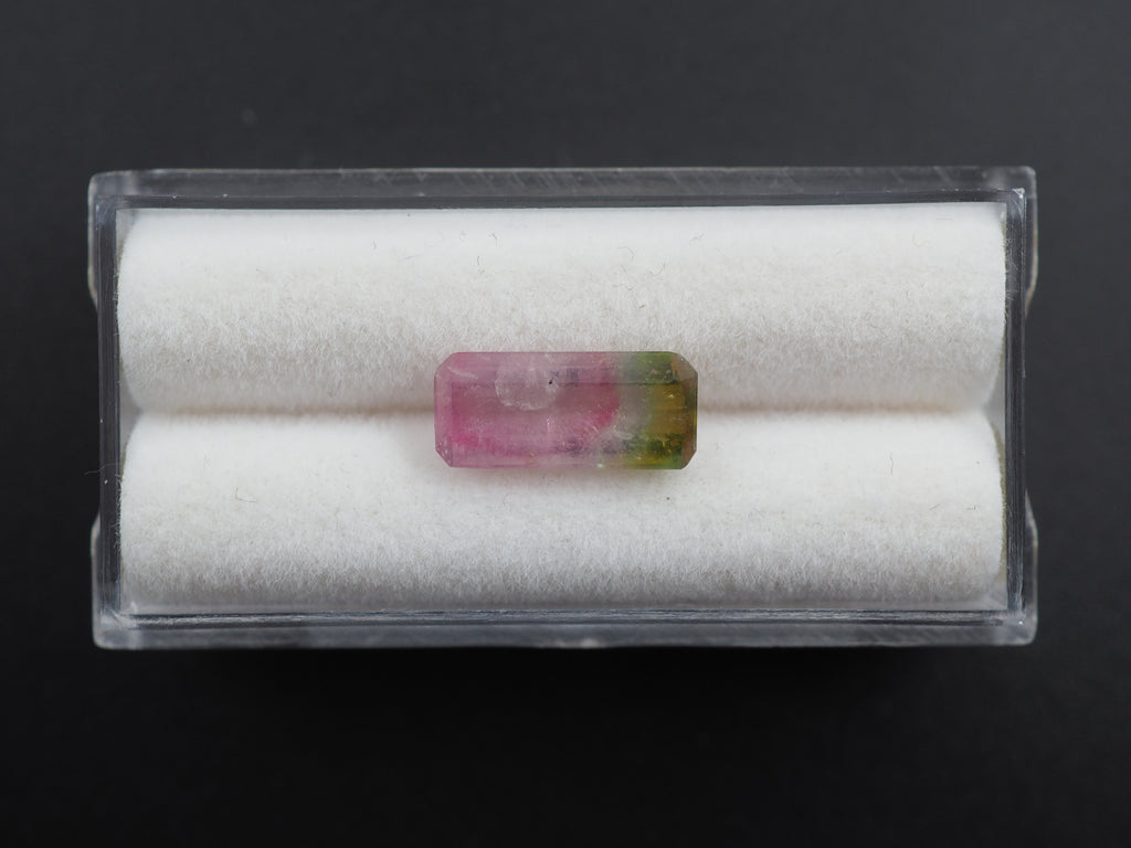 Watermelon Tourmaline Faceted Gemstone 13.4x6 mm