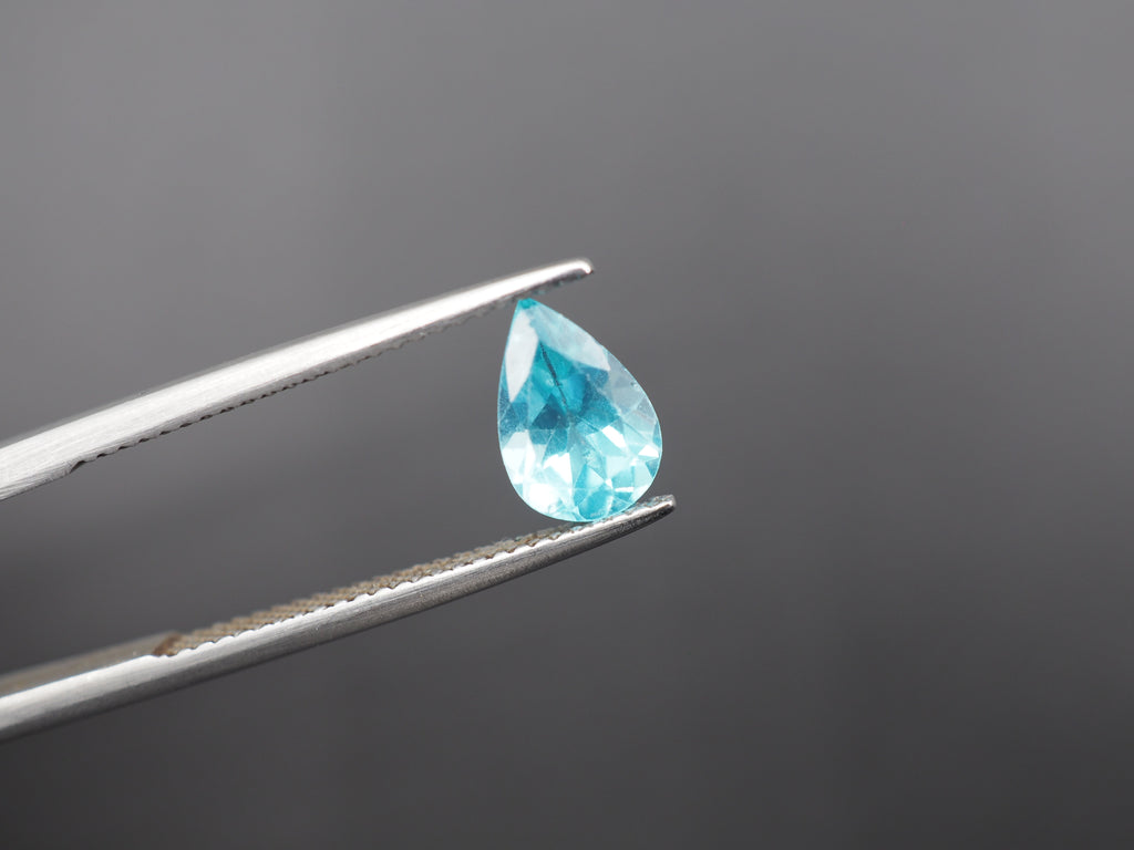 Natural Blue Apatite 8.8x5.9 mm Faceted Gemstone