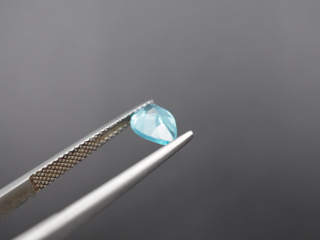 Natural Blue Apatite 8.8x5.9 mm Faceted Gemstone