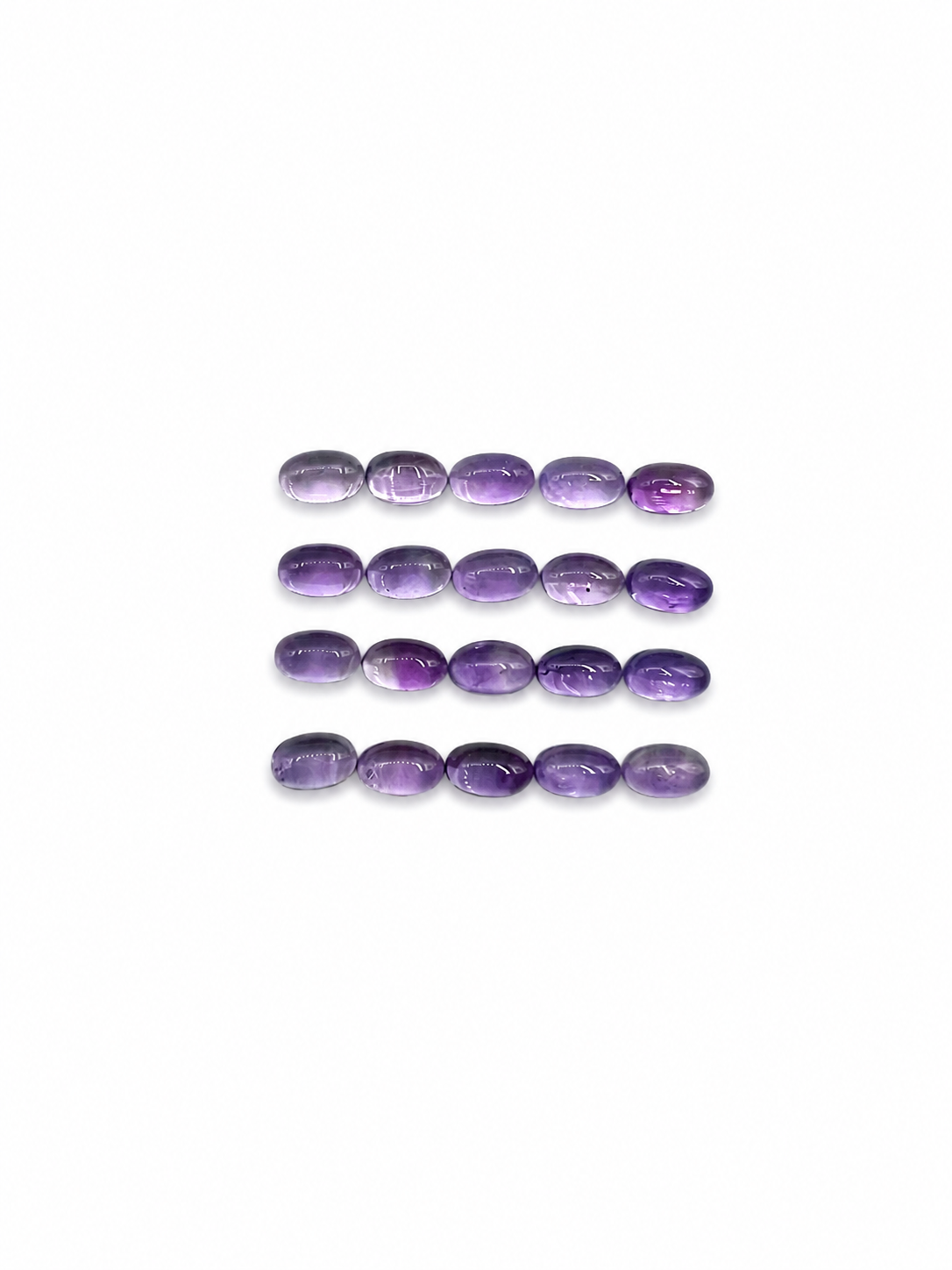 Amethyst Cabochon oval 5x3 mm, 20pcs  approximately 5.30 carat (GTG-AM-1)