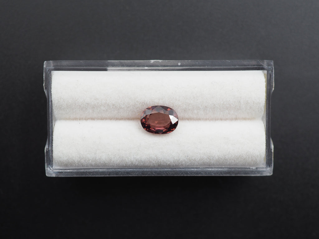 Red Zircon Faceted Gemstone 8.5x6.5 mm Approximately 2.46 Carat (GTG-Z-1)