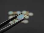 Australian Opal 18K Gold Filled Bezel 7x5 mm, Single Connector, Opal Charm, 1 Piece