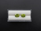 Peridot  Faceted Oval Shape 9x7 mm Matching Pair Approximately 2.48 Carat