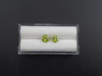 Peridot  Faceted Round Shape 6 mm Matching Pair Approximately 1.60 Carat
