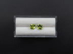 Peridot  Faceted Square Shape 6x6 mm Matching Pair Approximately 1.80 Carat