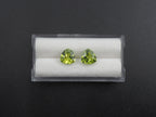 Peridot  Faceted Triangle Shape 8x8 mm Matching Pair Approximately 4.50 Carat