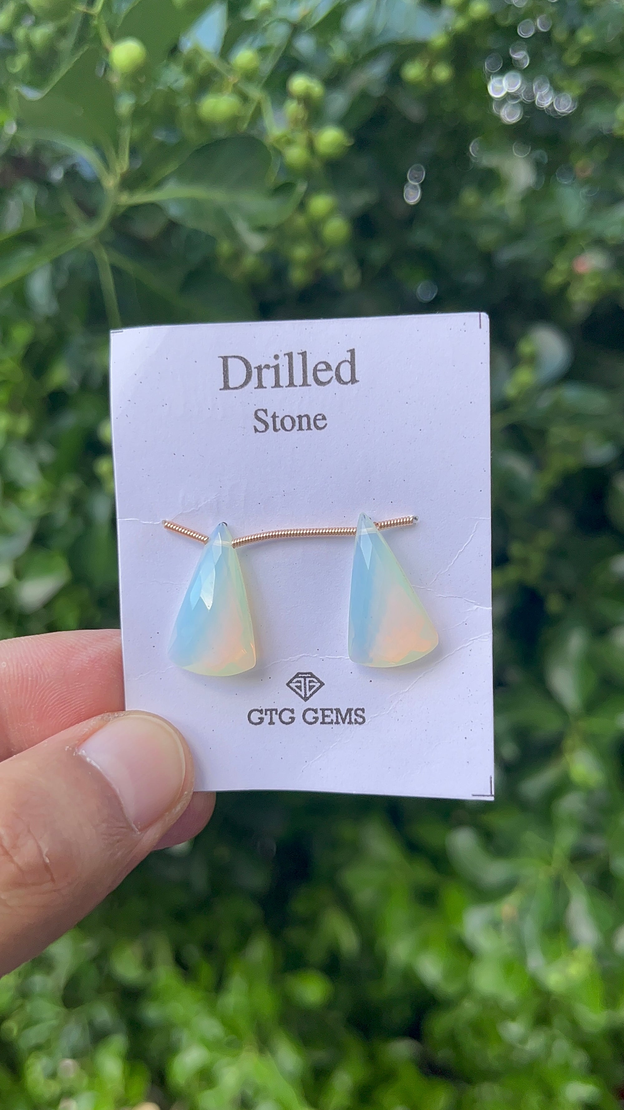 Hydro Drilled Opalite 22x13mm, Approximately 14.50 Carat (GTG-HO-4)