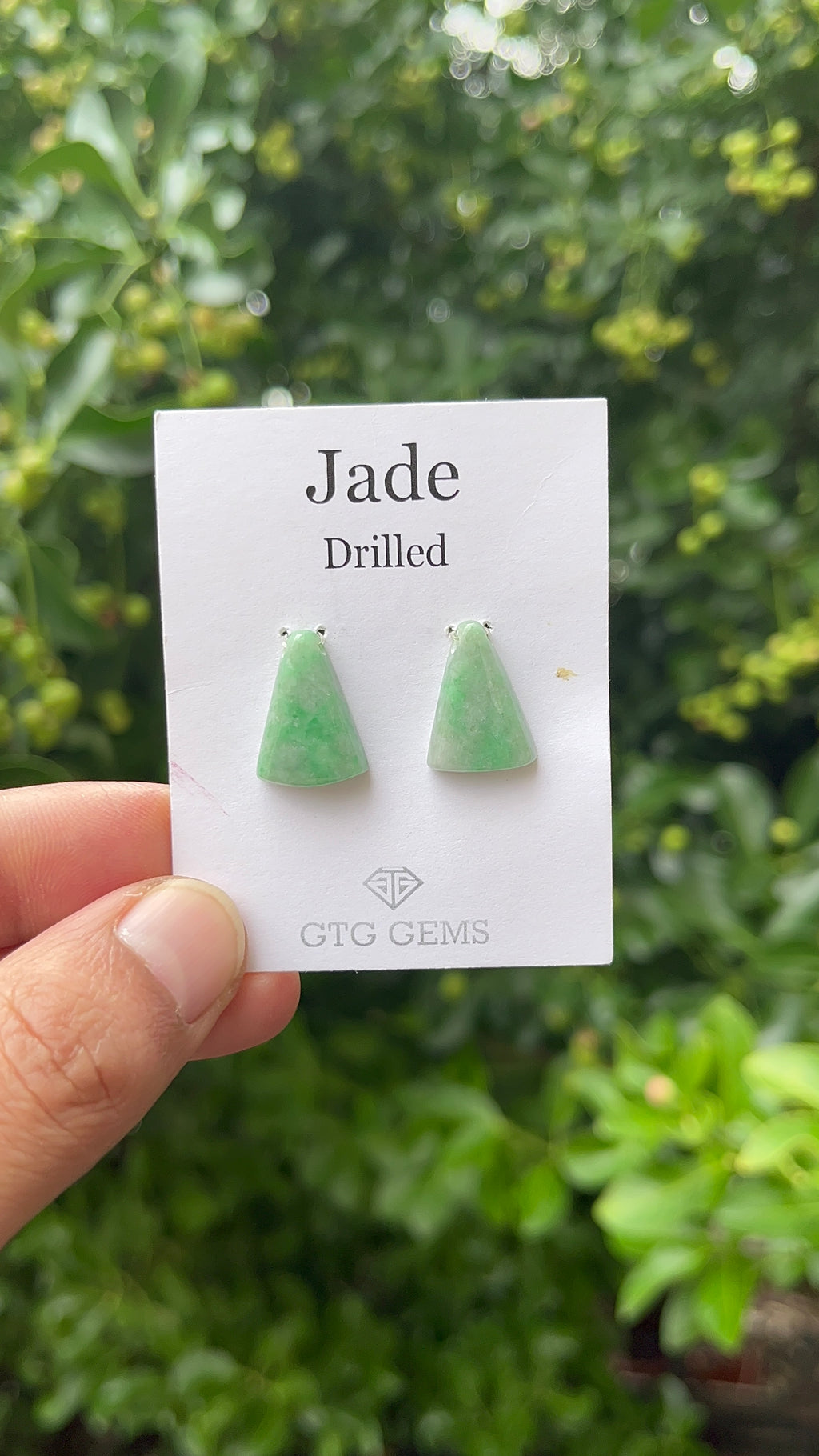 Natural Jade Drilled  Cabochon Fancy Shape 18x12mm