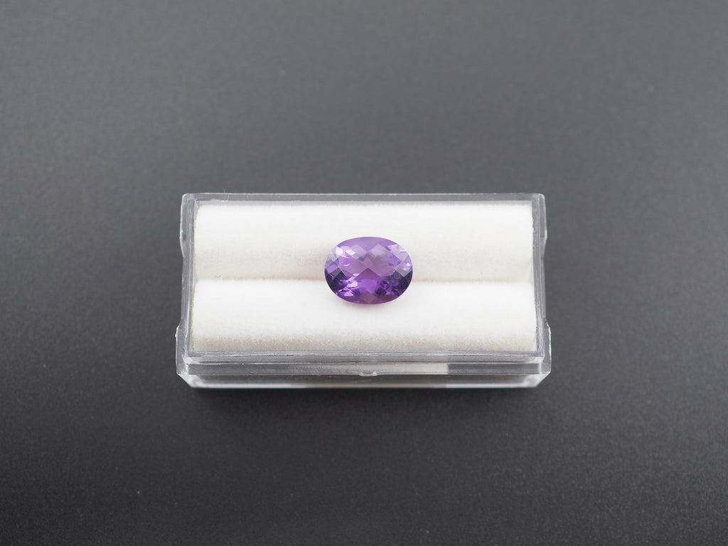 Oval Faceted Amethyst 11.5 x 9.0 x 6.5mm Single Piece Approximately 3.58Carat