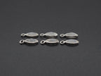 Rainbow Moonstone Silver Bezel 7x4 mm, Single Connector, Moonstone Connector, (GTG-SBM-11)