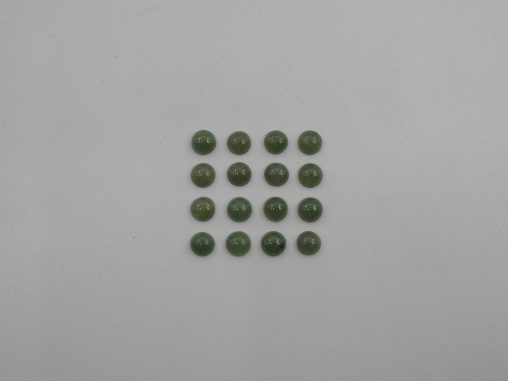 Natural Jade Round Shape Cabs 4mm Approximately 1.77 Carat (GTG-J-10)