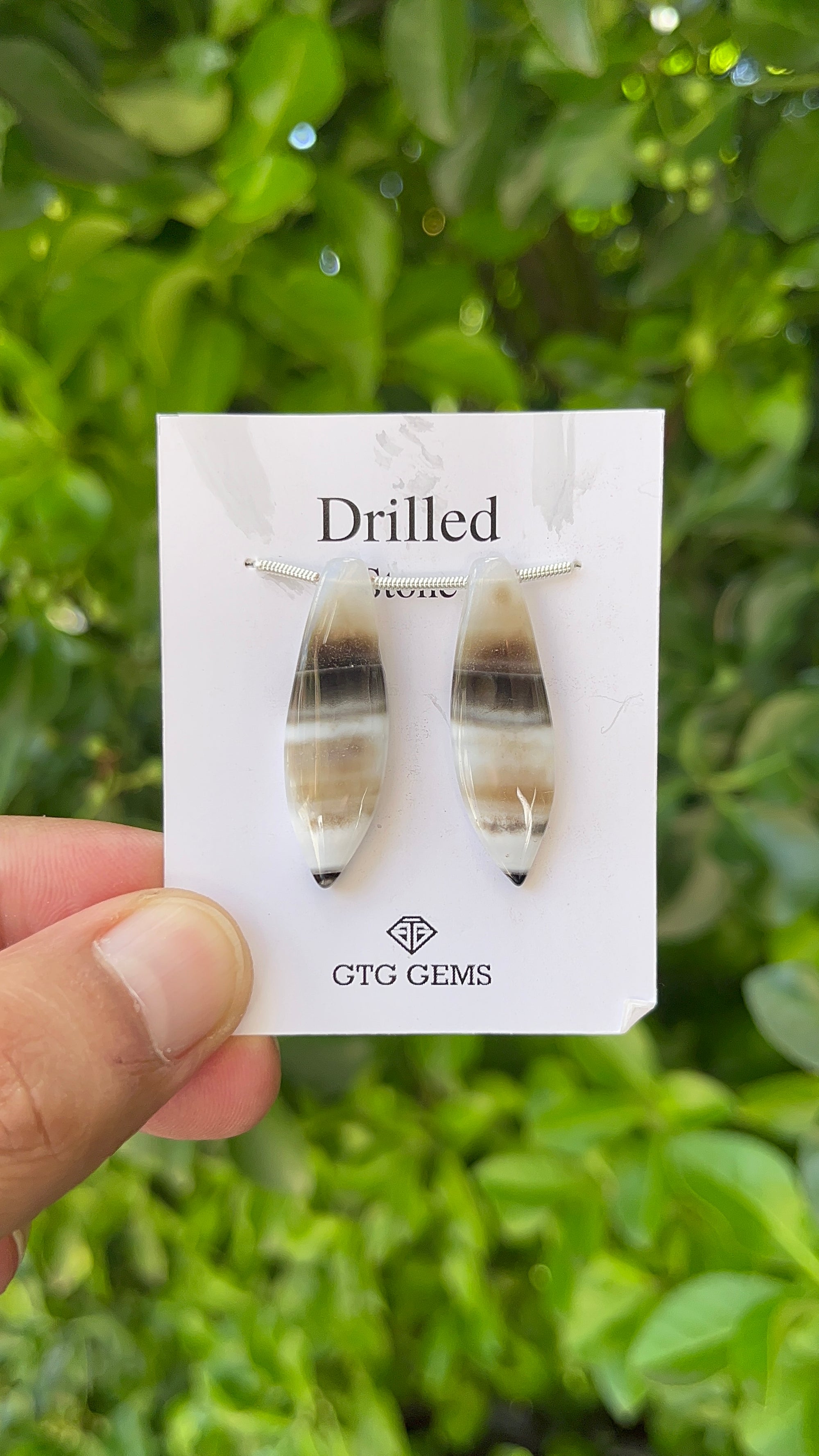 Suleimani Agate, Cabochon Drilled 34x10 mm Approximately 23.50 Carat (GTG-DMS-13)