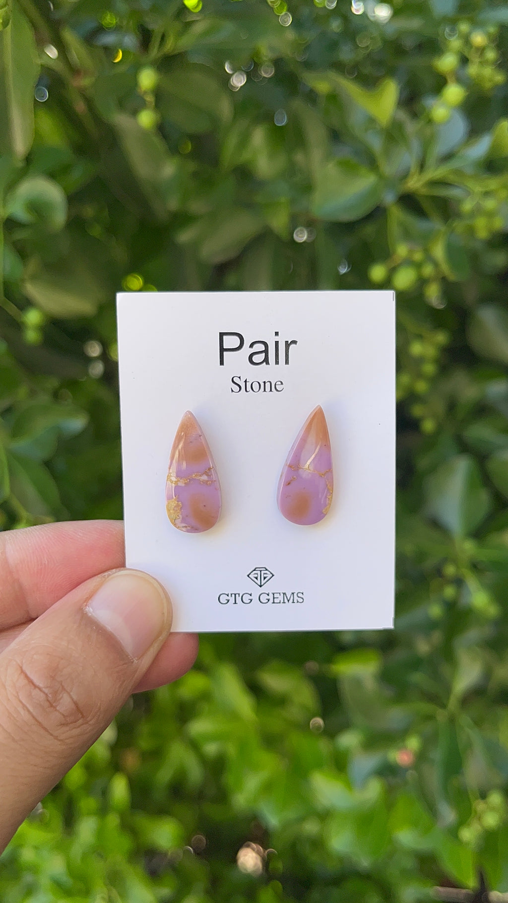 Phosphosiderite Matching Cabochon 23x10 mm, Approximately 13.5 Carat (GTG-MPC-10)