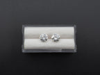 Moissanite Faceted Round Shape  7.8mm Matching Pair Approximately 2.87 Carat
