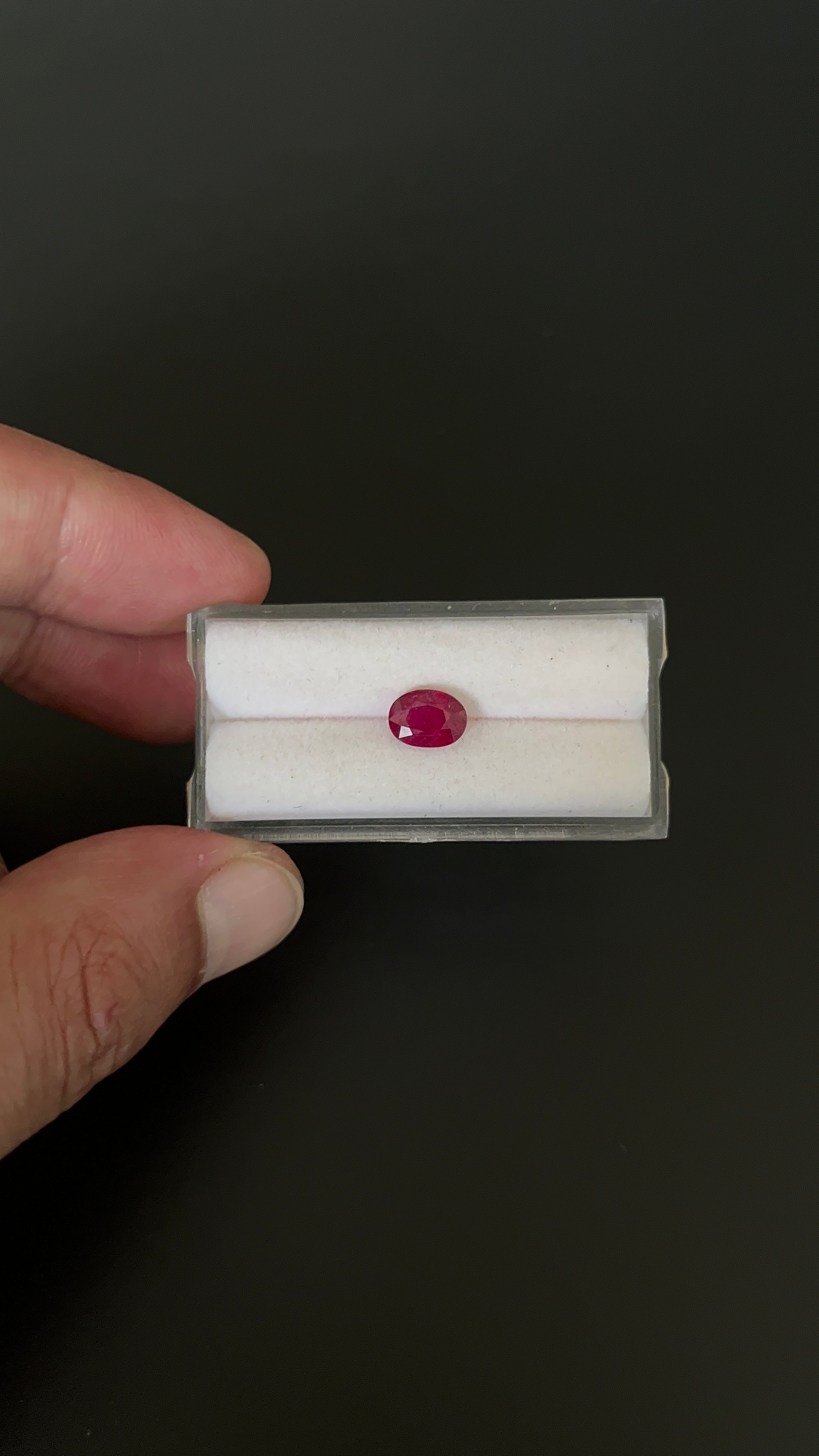 Ruby Faceted Gemstone 8.1x6 mm