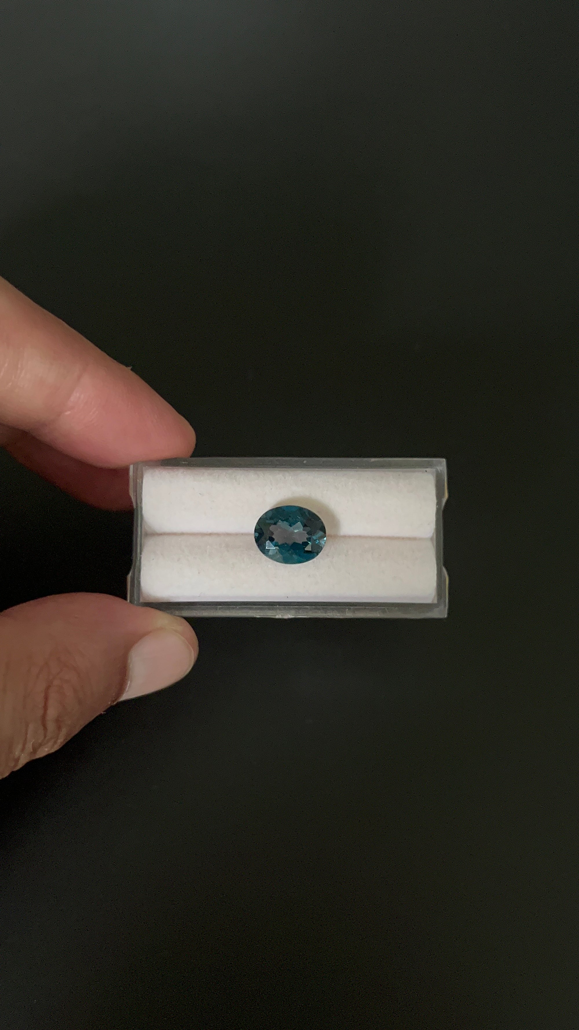 London Blue Topaz Faceted 11.1x9.1 mm Single piece Approximately 4.06 Carat (GTG-TO-87)