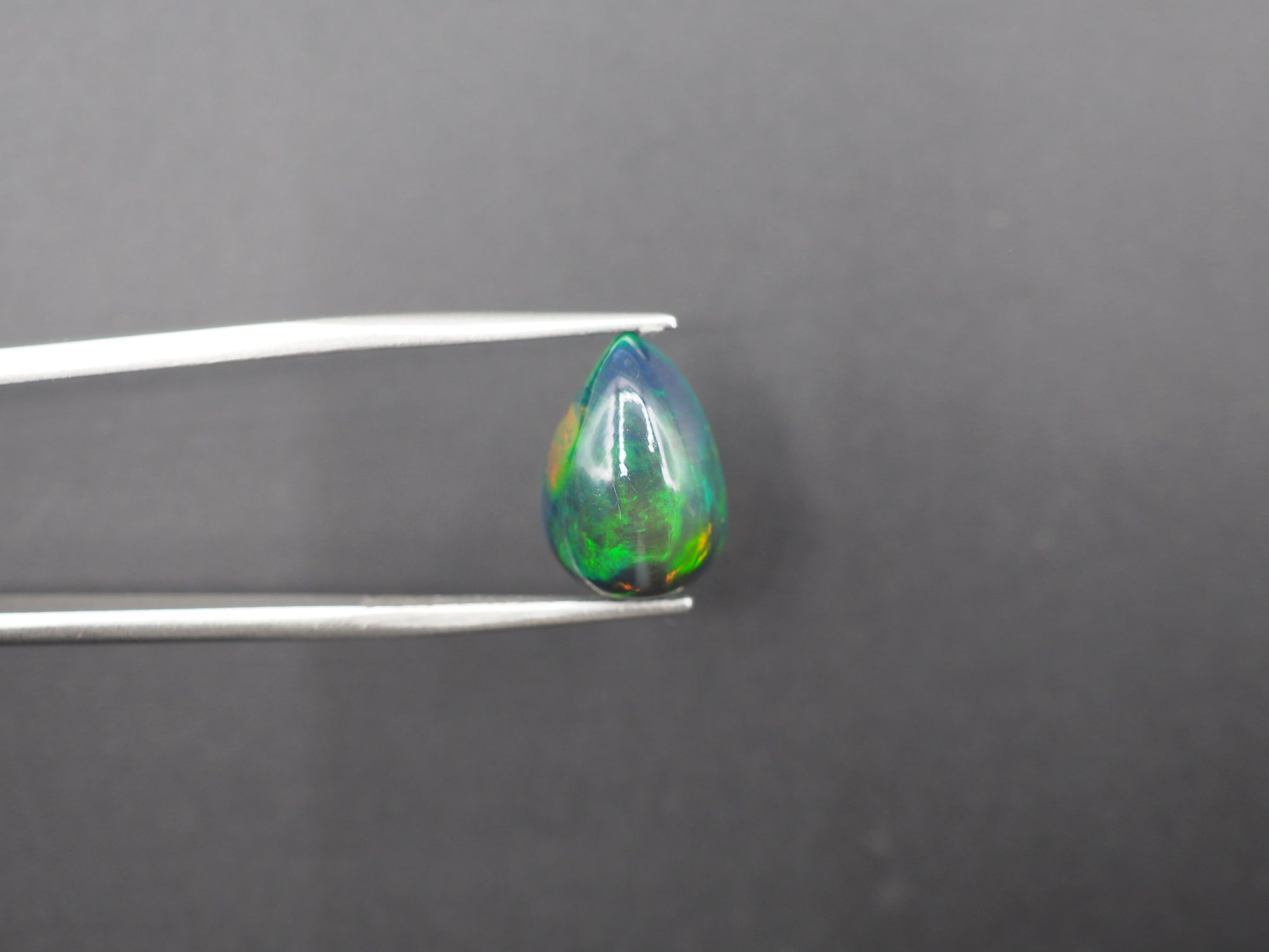 Ethiopian Black Opal Cabochon 14x9.5 mm