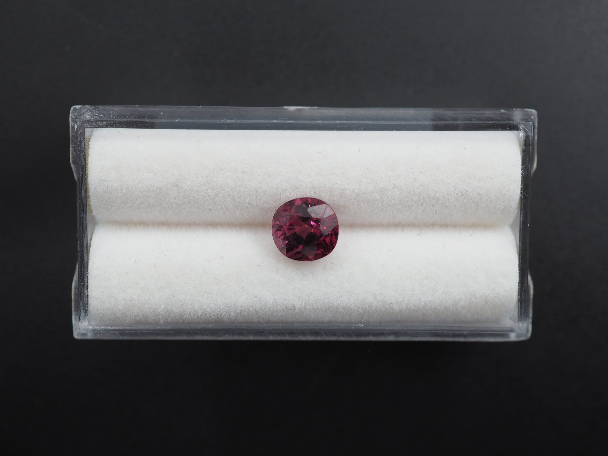 Garnet cushion Shape Faceted 7x6.5 mm