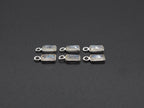 Rainbow Moonstone Silver Bezel 6x4 mm, Single Connector, Moonstone Connector, (GTG-SBM-10)