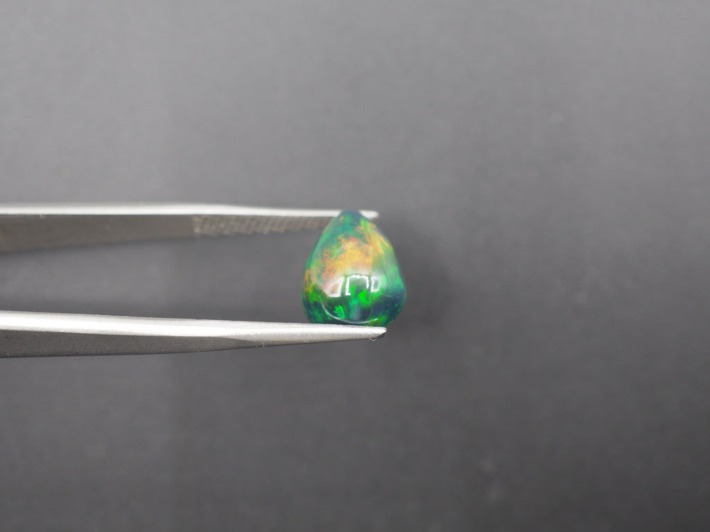 Ethiopian Black Opal Cabochon 14x9.5 mm
