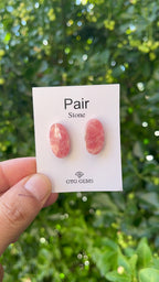 Rhodochrosite 21x11mm Matching Pair Cabochon