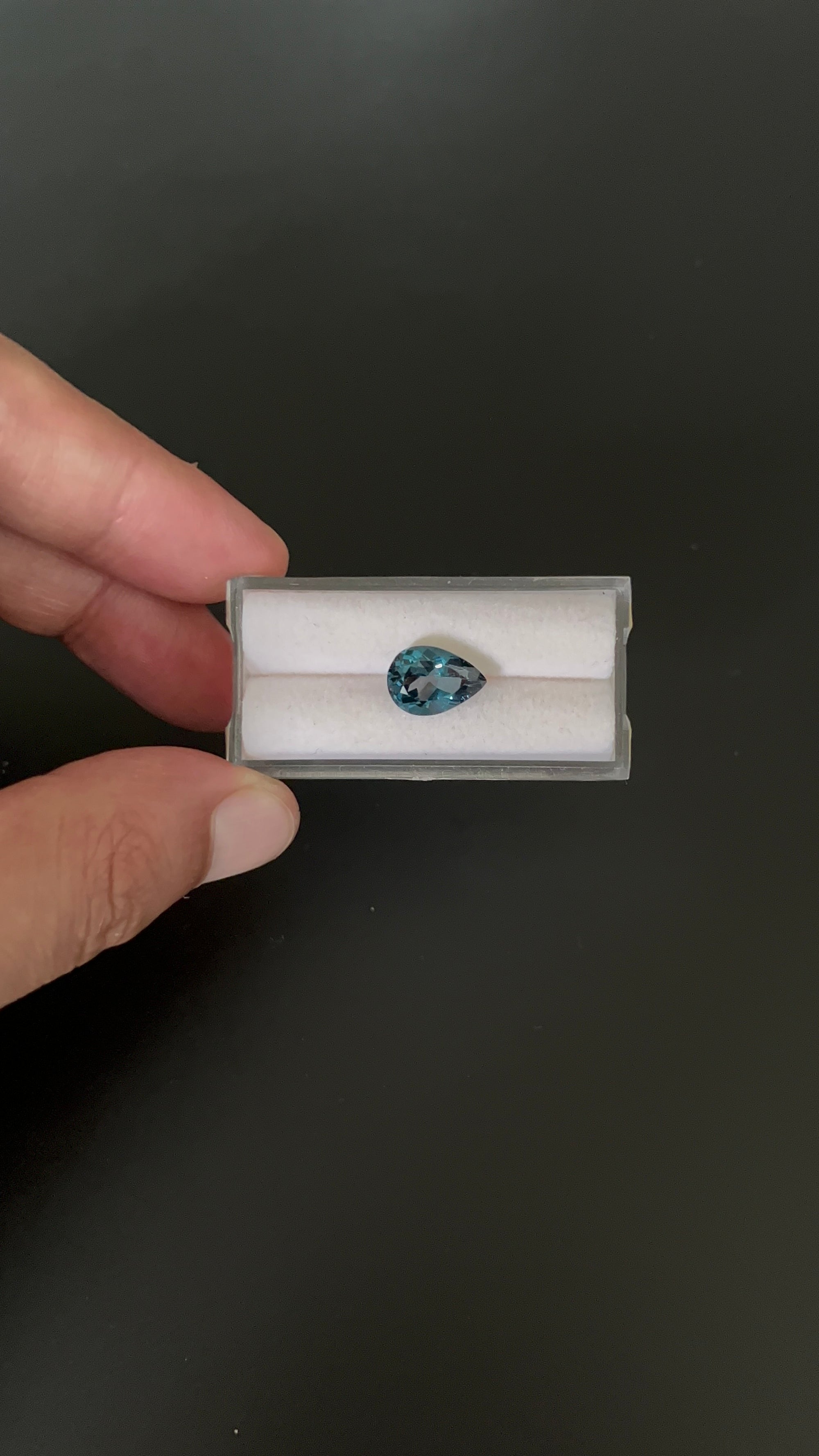 London Blue Topaz Faceted 12.1x8.6 mm Single piece Approximately 4.10 Carat (GTG-TO-88)