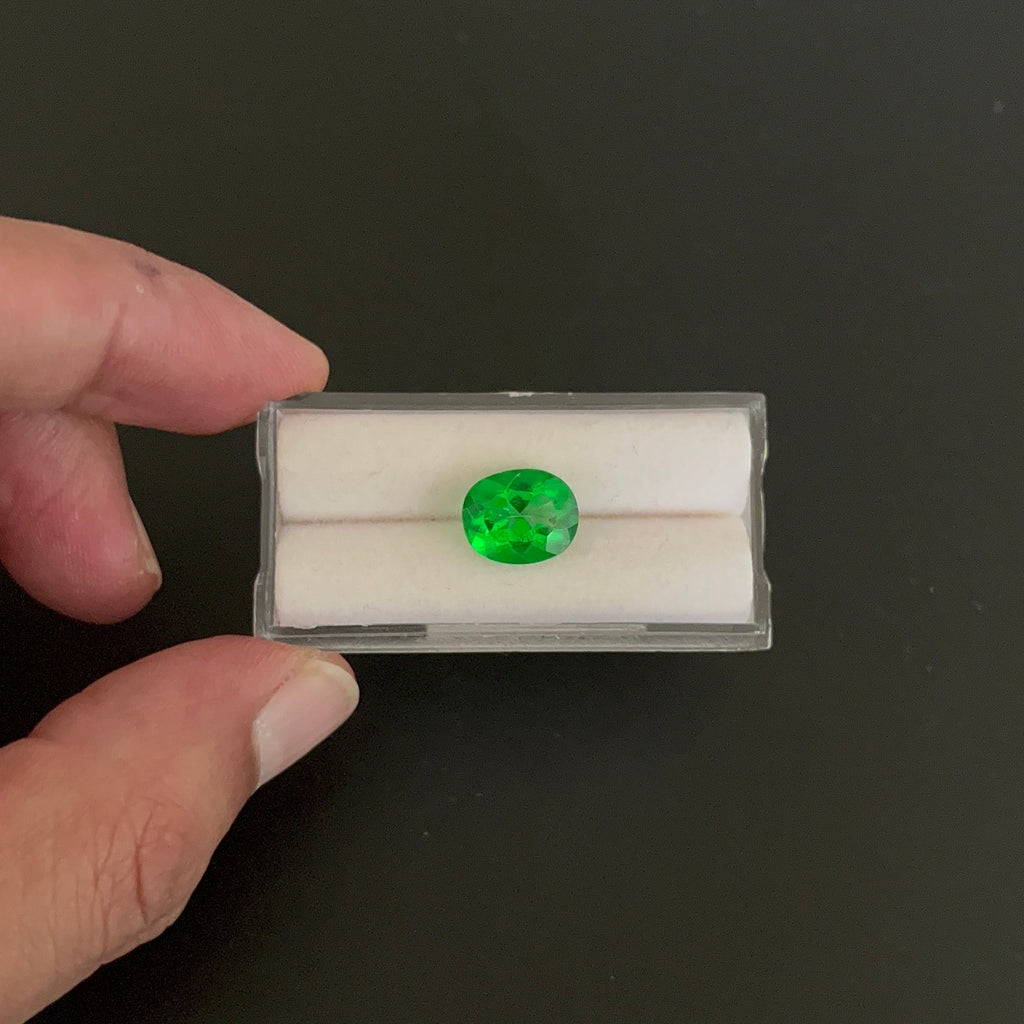 Green Topaz, Faceted 11.2x9.2 mm, Approximately 4.86 Carat (GTG-GTO-44)