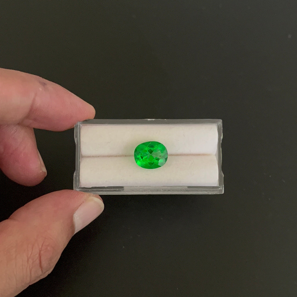 Green Topaz, Faceted 11.1x9.1 mm, Approximately 4.79 Carat (GTG-GTO-43)